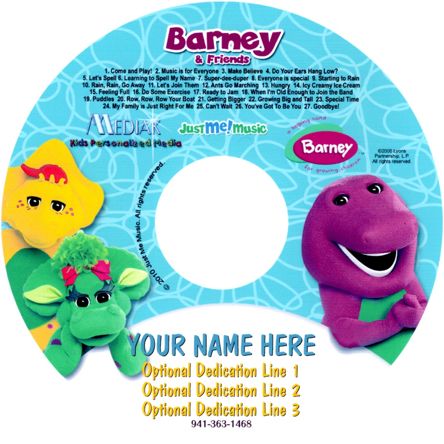 Barney - 27 Songs - CD & MP3 Download ((MEDIAK))